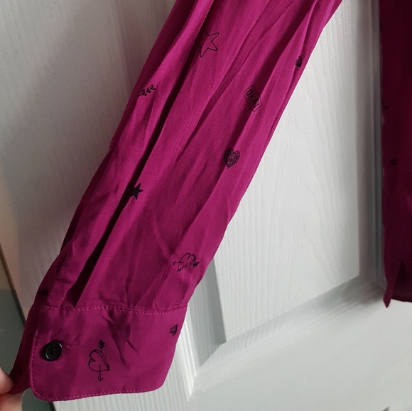 Reitmans Button Up Long Sleeve Print Blouse - Picture 5 of 6